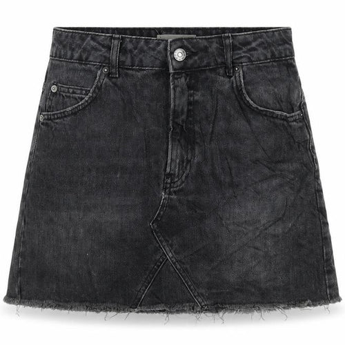 Topshop Womens Black Cotton A-Line Skirt Size 10 Zip