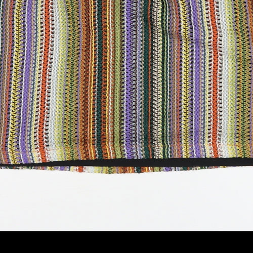 Urban Outfitters Womens Multicoloured Striped Polyester Mini Skirt Size L