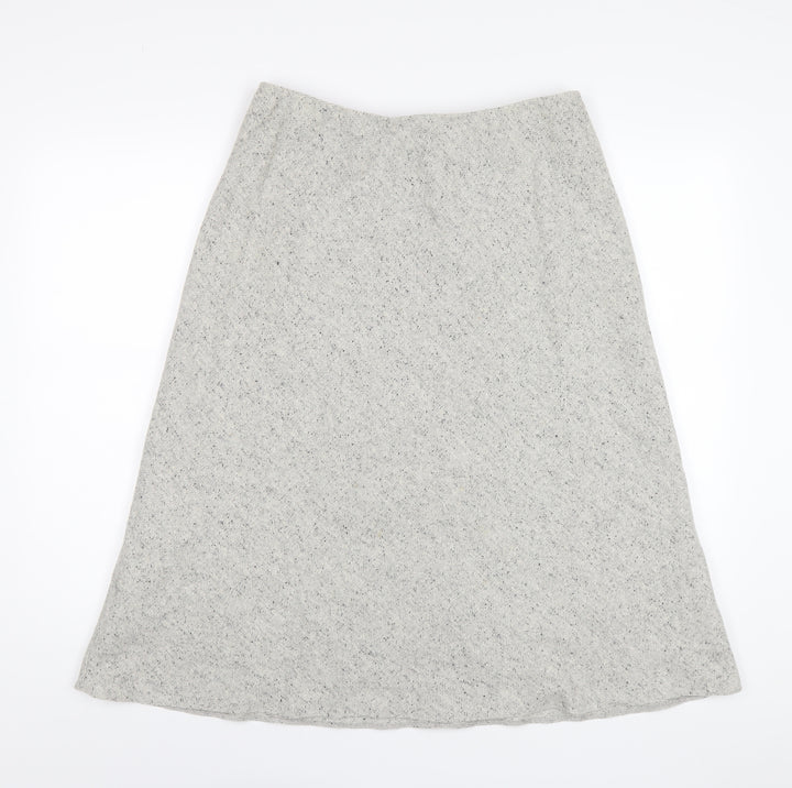 Alex & Co Womens Grey Wool A-Line Skirt Size 14