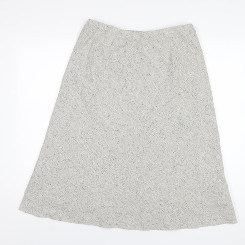 Alex & Co Womens Grey Wool A-Line Skirt Size 14