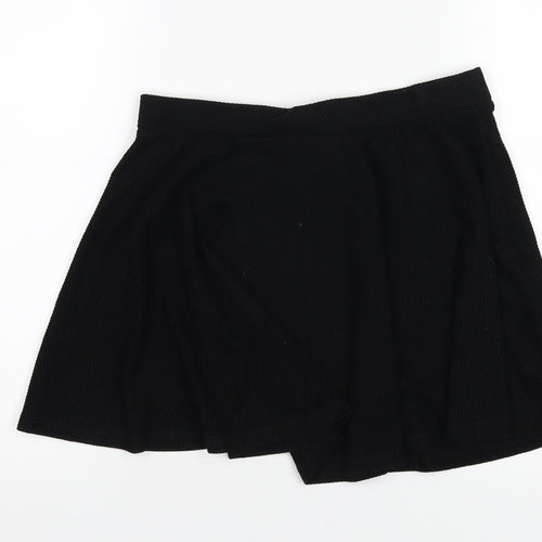 Henry Holland Womens Black Polyester A-Line Skirt Size 14