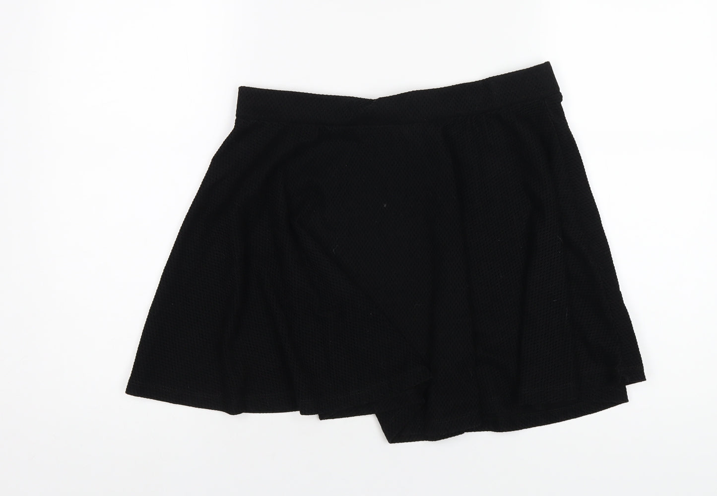 Henry Holland Womens Black Polyester A-Line Skirt Size 14