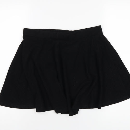 Henry Holland Womens Black Polyester A-Line Skirt Size 14