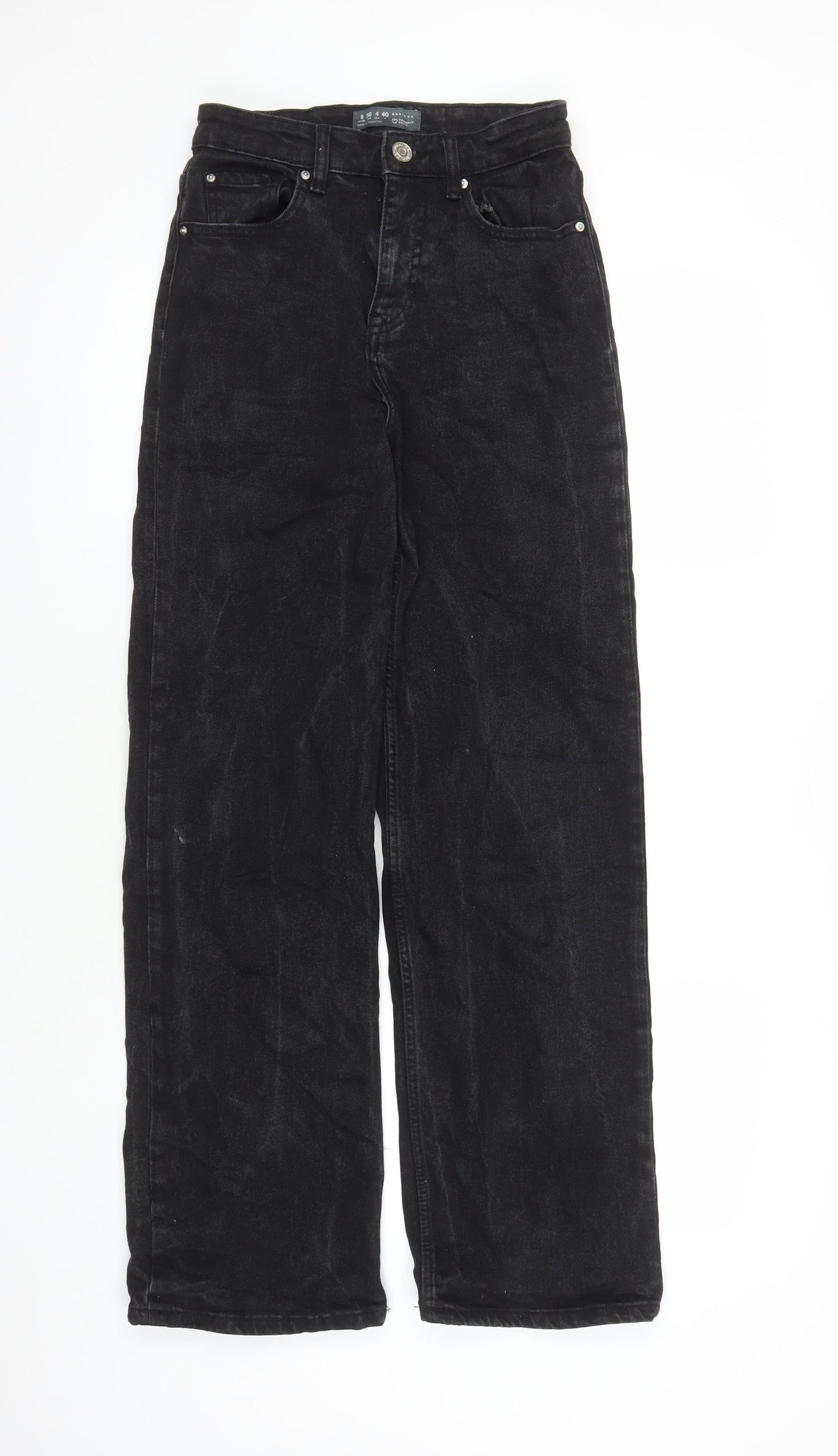 Denim & Co. Womens Black Cotton Bootcut Jeans Size 8 L30 in Regular Zip - Pockets