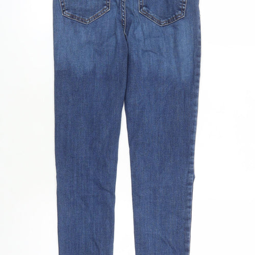 Topshop Womens Blue Cotton Skinny Jeans Size 26 in L27 in Regular Zip - Pockets