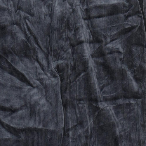 Marks and Spencer Mens Blue Cotton Trousers Size 40 in L33 in Regular Zip - Pockets