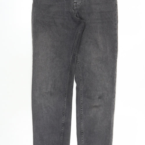 BDG Womens Grey Cotton Straight Jeans Size 28 in L27 in Regular Zip - Pockets Raw Hems