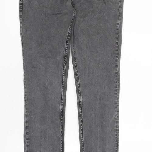 ONLY & SONS Womens Grey Cotton Skinny Jeans Size 28 in L30 in Slim Button - Pockets