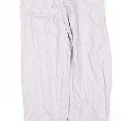 Zara Womens Purple Cotton Tapered Jeans Size 8 L24 in Regular Zip - Pockets