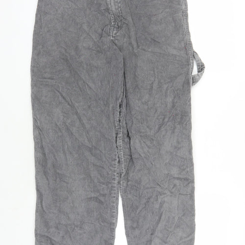 Three Sixty Mens Grey Cotton Trousers Size 30 in L27 in Regular Zip - Pockets Long Leg
