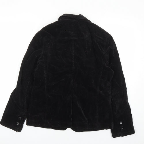 Nienhaus & Lotz Womens Black Jacket Size 14 Button - Pockets