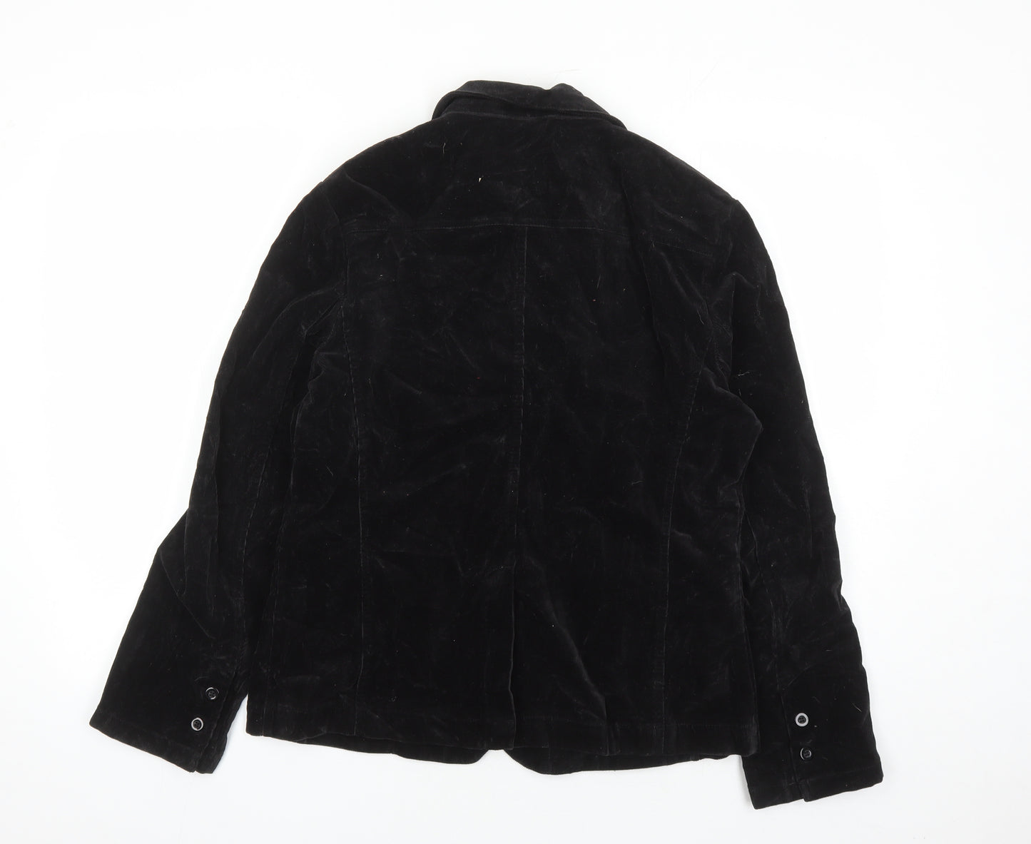 Nienhaus & Lotz Womens Black Jacket Size 14 Button - Pockets