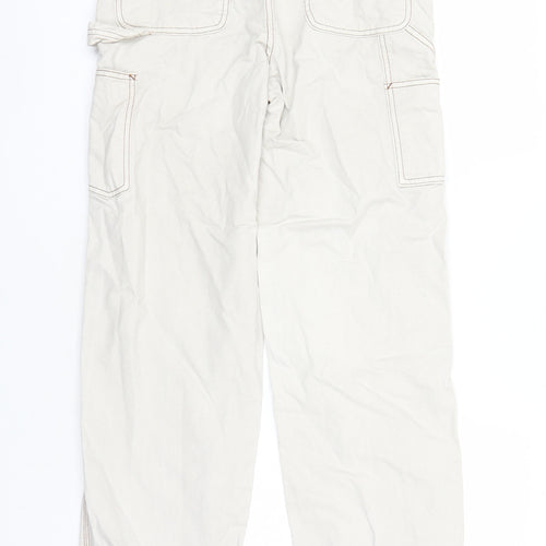 ASOS Womens Beige Cotton Straight Jeans Size 8 L31 in Regular Zip - Pockets