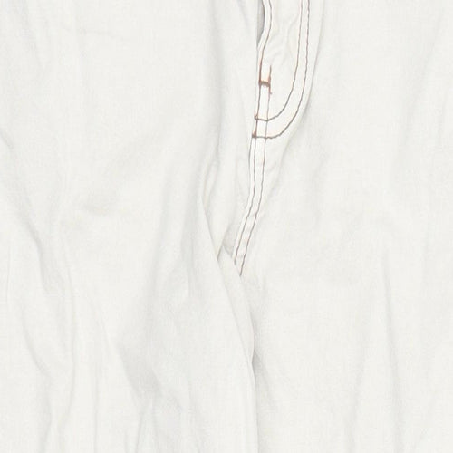 ASOS Womens Beige Cotton Straight Jeans Size 8 L31 in Regular Zip - Pockets