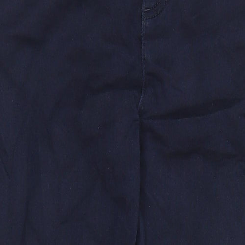 Marks and Spencer Womens Blue Cotton Skinny Jeans Size 10 L30 in Regular Zip - Pockets