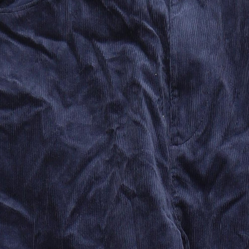 Marks and Spencer Womens Blue Camel Trousers Size 20 L28 in Regular Zip - Pockets
