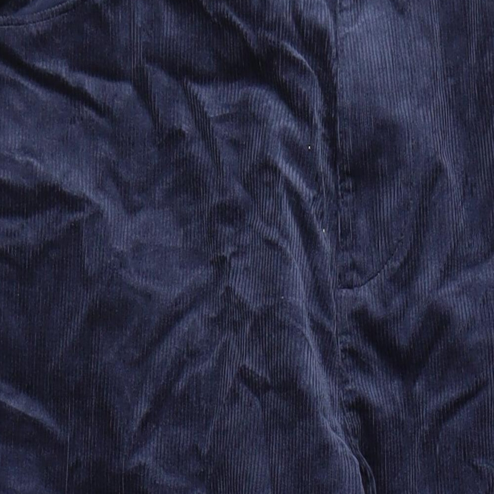 Marks and Spencer Womens Blue Camel Trousers Size 20 L28 in Regular Zip - Pockets