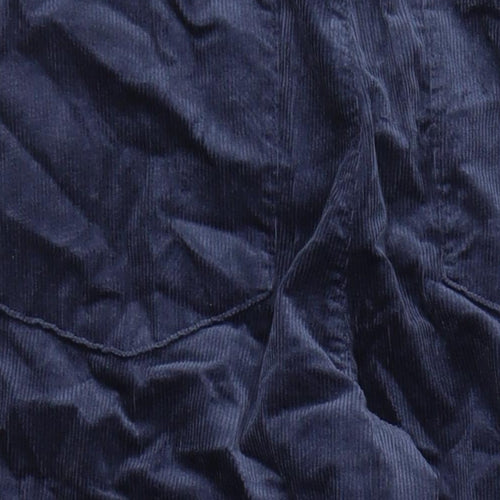 Marks and Spencer Womens Blue Camel Trousers Size 20 L28 in Regular Zip - Pockets
