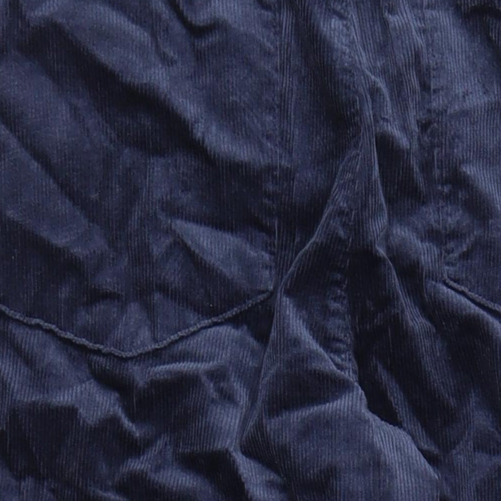 Marks and Spencer Womens Blue Camel Trousers Size 20 L28 in Regular Zip - Pockets