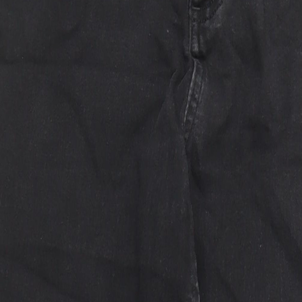 Marks and Spencer Womens Black Cotton Skinny Jeans Size 10 L27 in Regular Zip