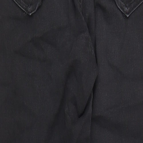 Marks and Spencer Womens Black Cotton Skinny Jeans Size 10 L27 in Regular Zip