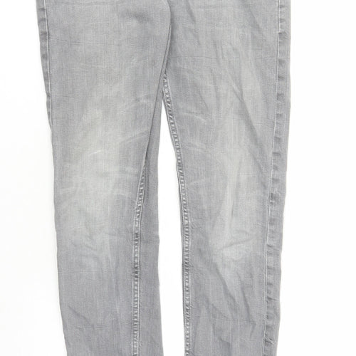 NEXT Mens Grey Cotton Skinny Jeans Size 30 in L31 in Regular Zip - Pockets