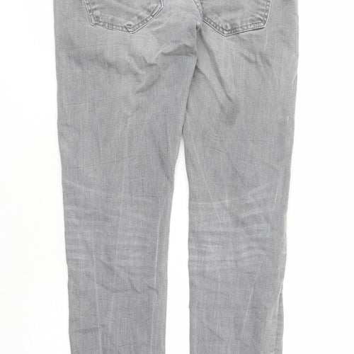 NEXT Mens Grey Cotton Skinny Jeans Size 30 in L31 in Regular Zip - Pockets