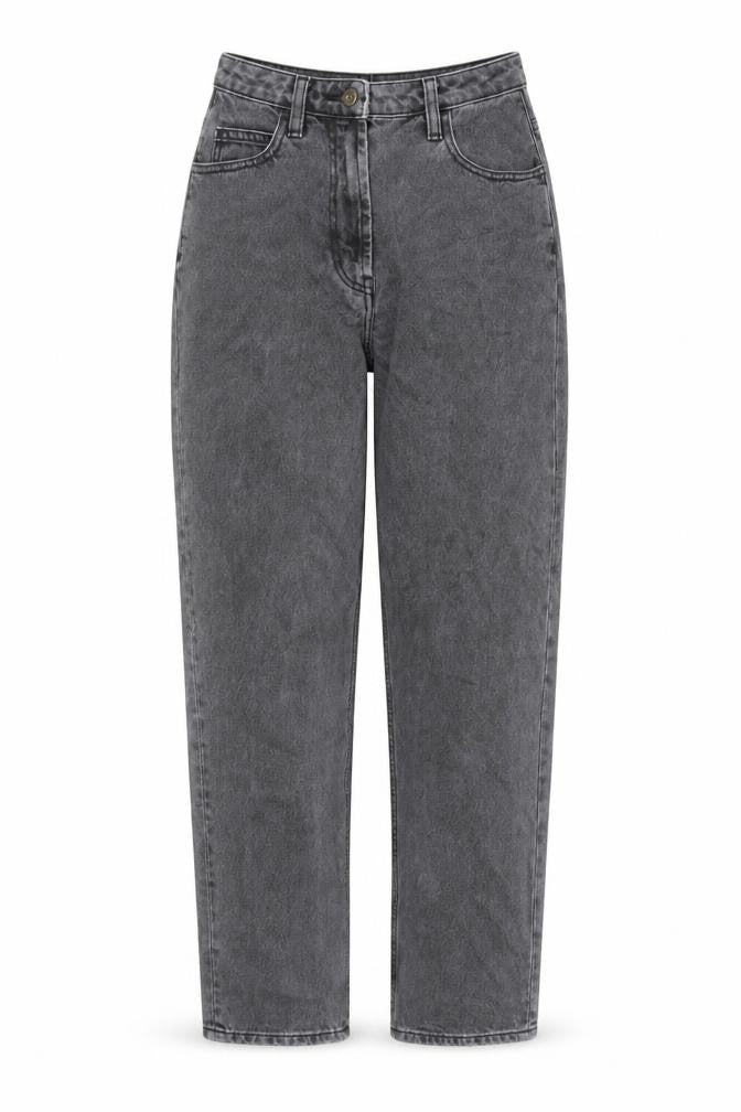 COLLUSION Womens Grey Cotton Mom Jeans Size 26 in L27 in Regular Zip - Pockets