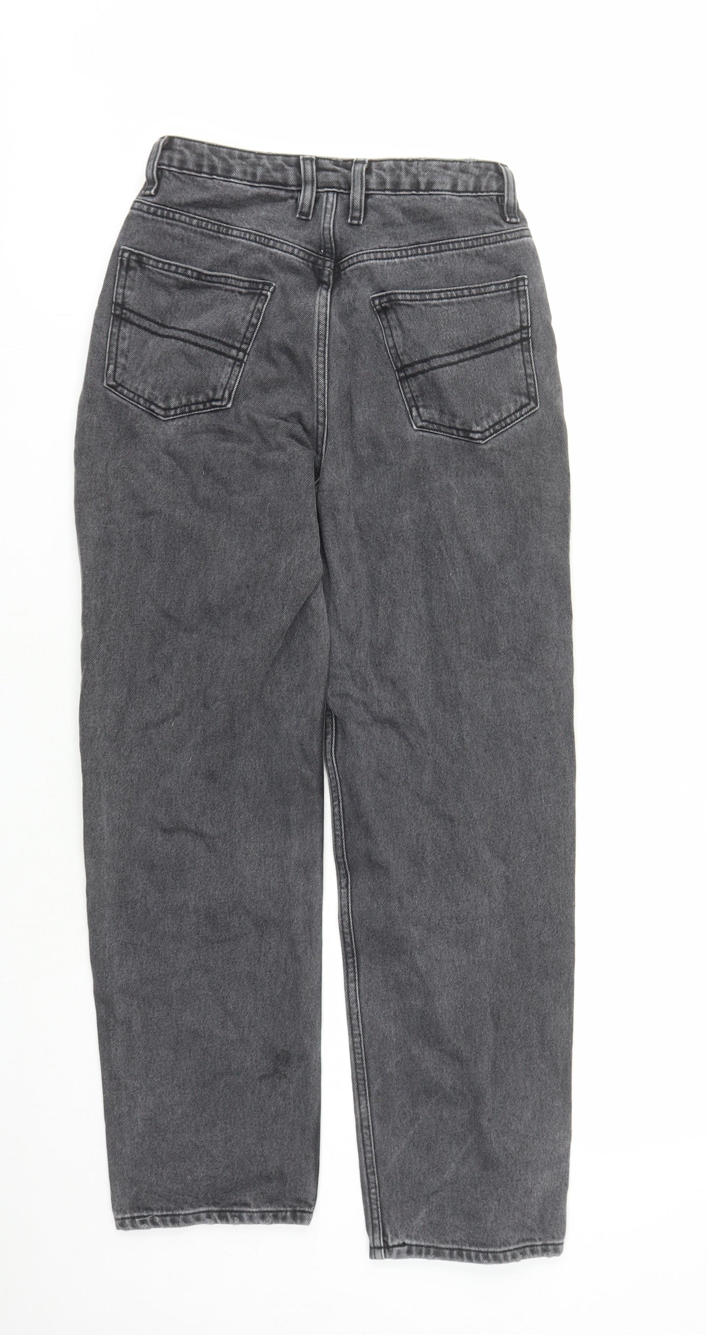 COLLUSION Womens Grey Cotton Mom Jeans Size 26 in L27 in Regular Zip - Pockets