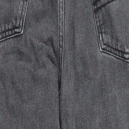 COLLUSION Womens Grey Cotton Mom Jeans Size 26 in L27 in Regular Zip - Pockets