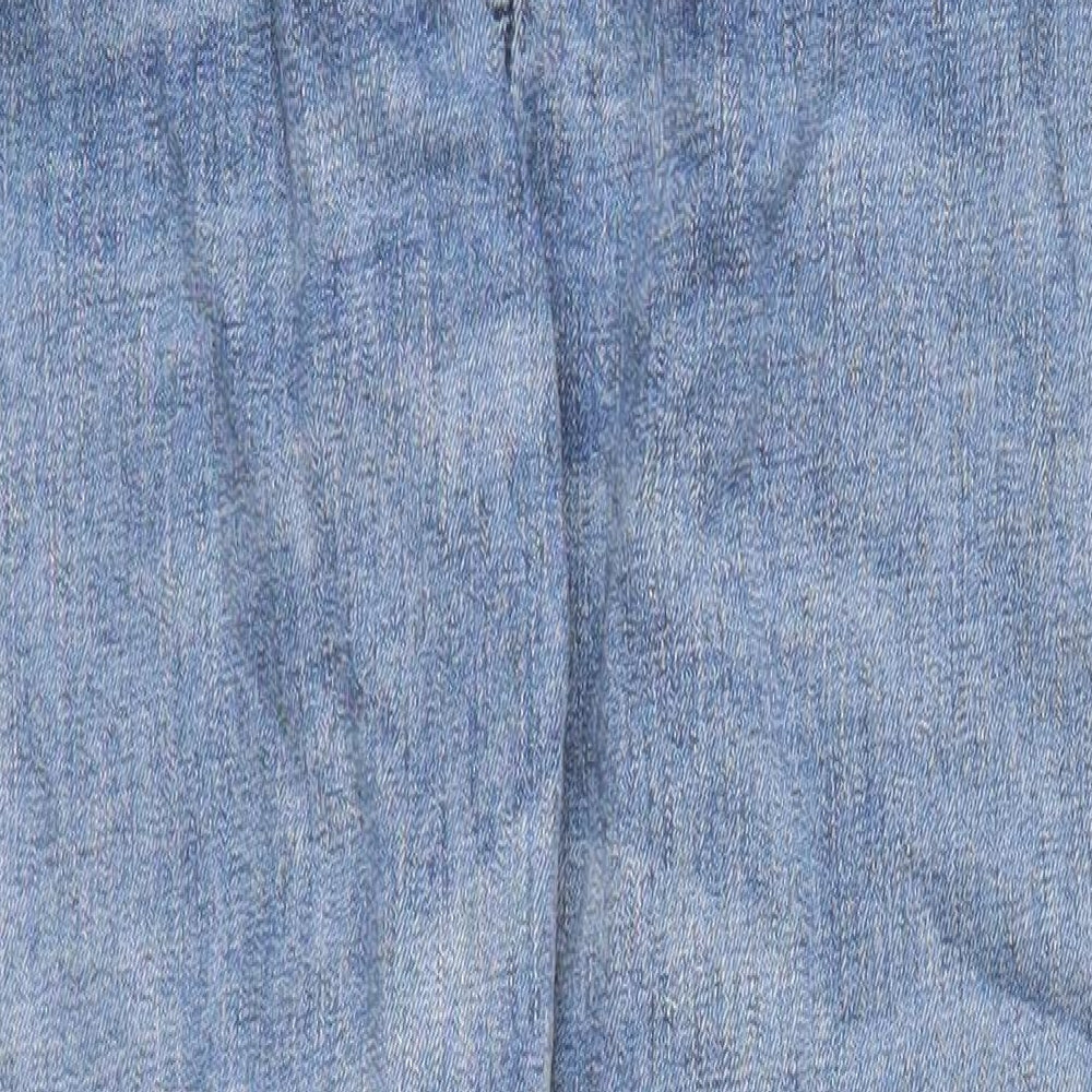 TOM TAILOR Mens Blue Cotton Straight Jeans Size 34 in L31 in Slim Zip - Pockets