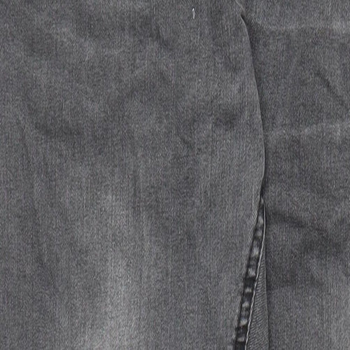 Duck and Cover Mens Grey Cotton Straight Jeans Size 34 in L32 in Slim Zip - Pockets