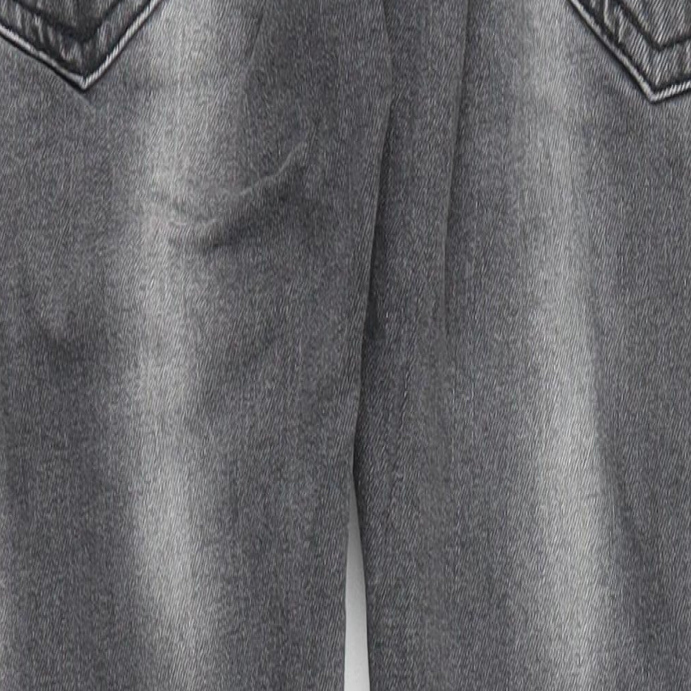Duck and Cover Mens Grey Cotton Straight Jeans Size 34 in L32 in Slim Zip - Pockets
