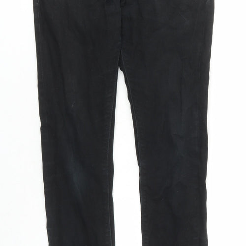 River Island Mens Black Cotton Straight Jeans Size 28 in L30 in Regular Zip - Pockets