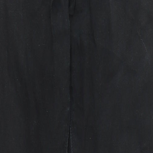 River Island Mens Black Cotton Straight Jeans Size 28 in L30 in Regular Zip - Pockets
