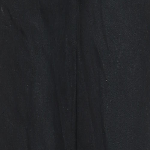 River Island Mens Black Cotton Straight Jeans Size 28 in L30 in Regular Zip - Pockets