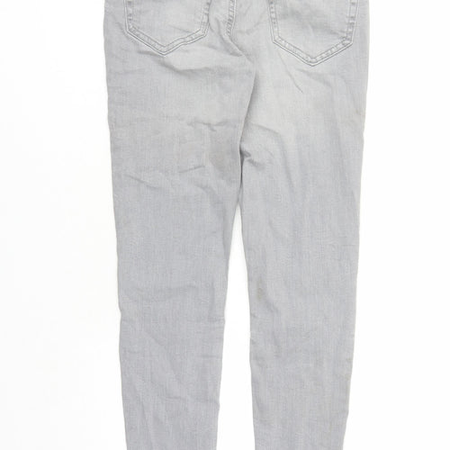 Denim & Co. Womens Grey Cotton Skinny Jeans Size 6 L27 in Regular Zip - Pockets