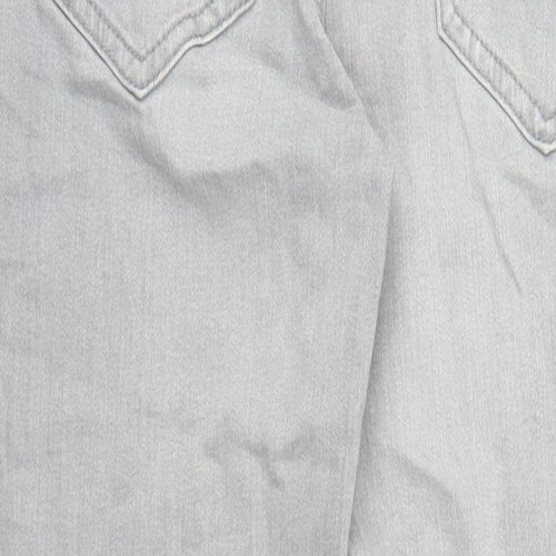 Denim & Co. Womens Grey Cotton Skinny Jeans Size 6 L27 in Regular Zip - Pockets