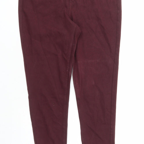 Marks and Spencer Womens Red Cotton Jegging Jeans Size 12 L27 in Regular - el