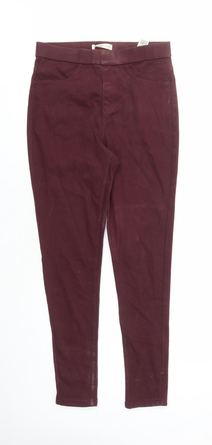 Marks and Spencer Womens Red Cotton Jegging Jeans Size 12 L27 in Regular - el