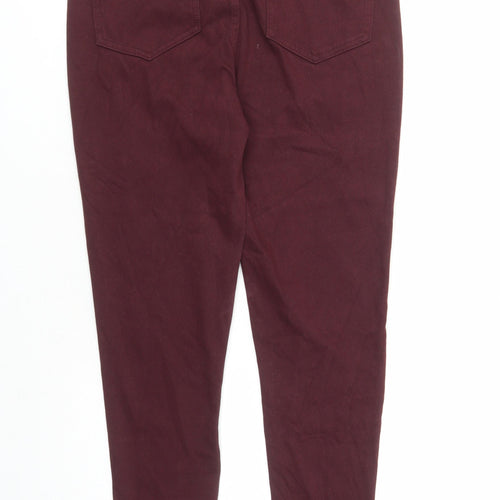 Marks and Spencer Womens Red Cotton Jegging Jeans Size 12 L27 in Regular - el