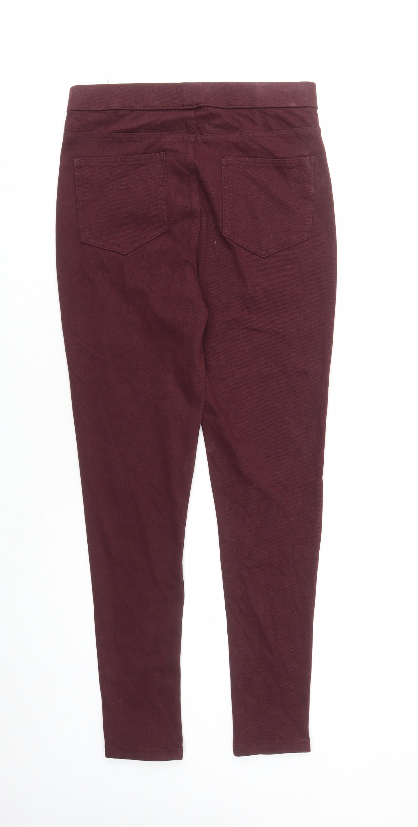 Marks and Spencer Womens Red Cotton Jegging Jeans Size 12 L27 in Regular - el