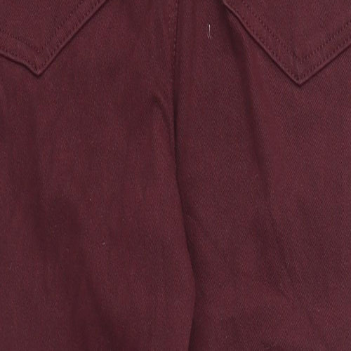 Marks and Spencer Womens Red Cotton Jegging Jeans Size 12 L27 in Regular - el