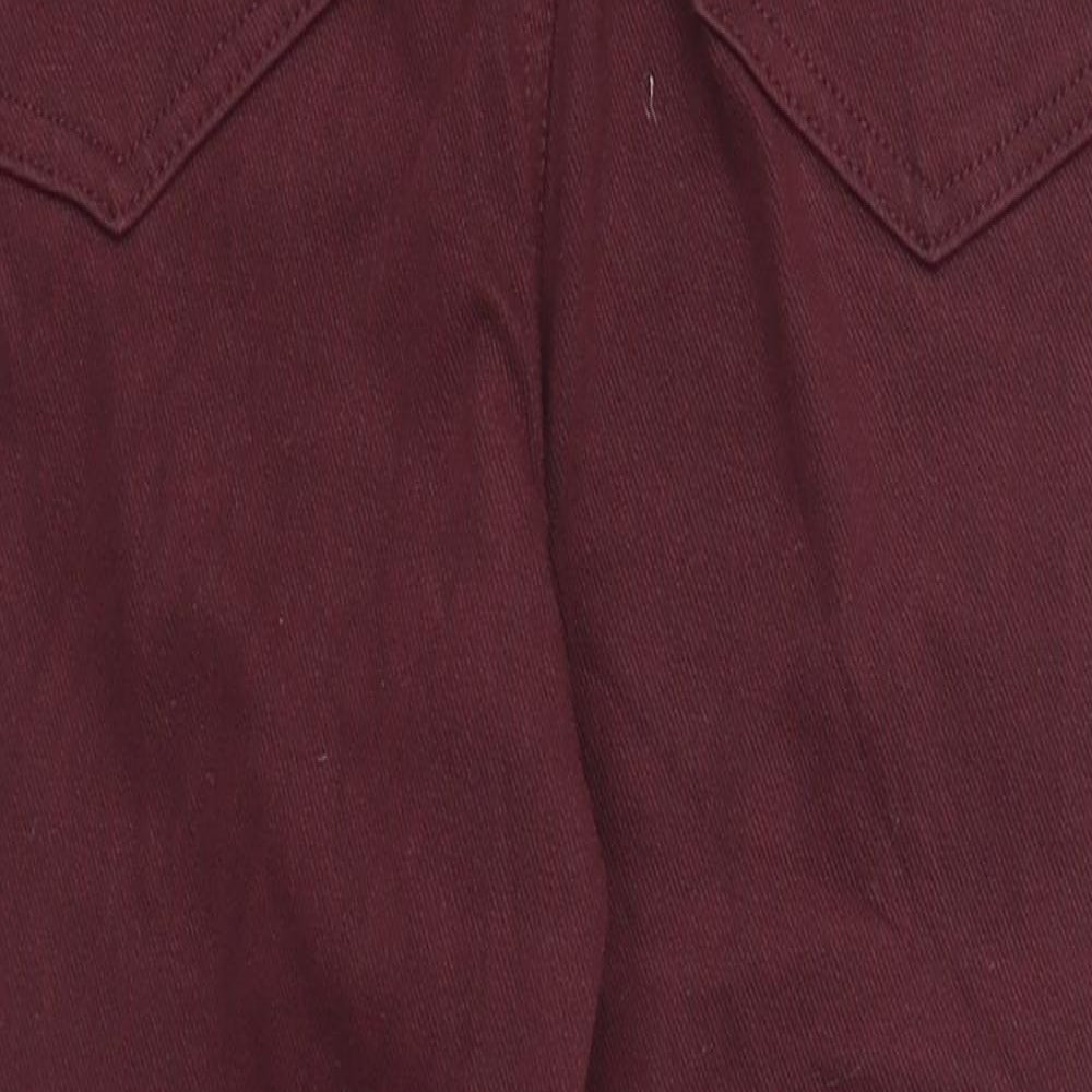 Marks and Spencer Womens Red Cotton Jegging Jeans Size 12 L27 in Regular - el
