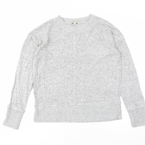 NEXT Womens Grey Round Neck Viscose Pullover Jumper Size 10