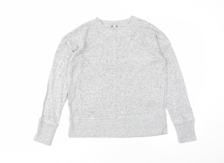 NEXT Womens Grey Round Neck Viscose Pullover Jumper Size 10