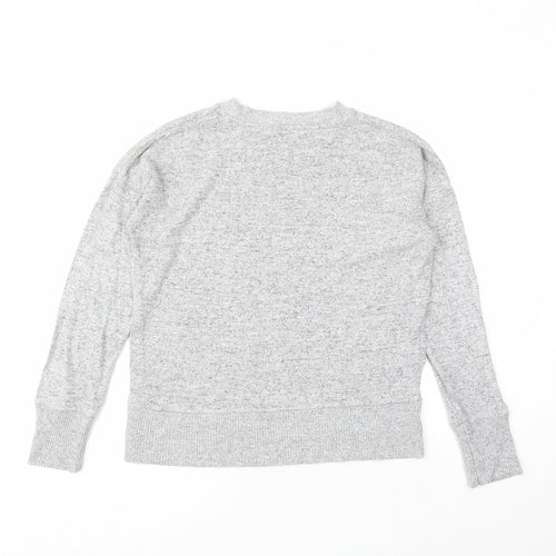 NEXT Womens Grey Round Neck Viscose Pullover Jumper Size 10