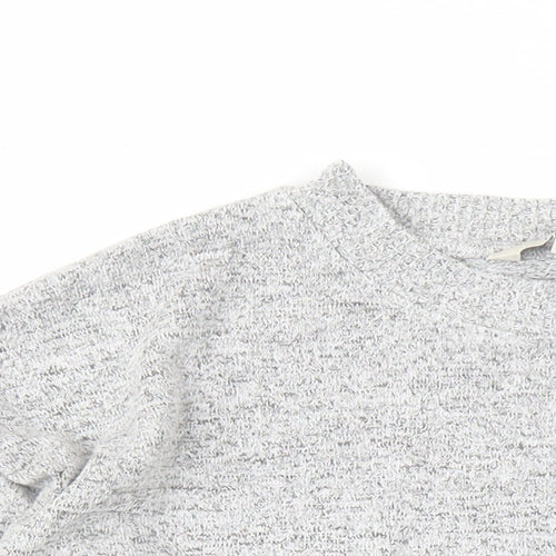 NEXT Womens Grey Round Neck Viscose Pullover Jumper Size 10
