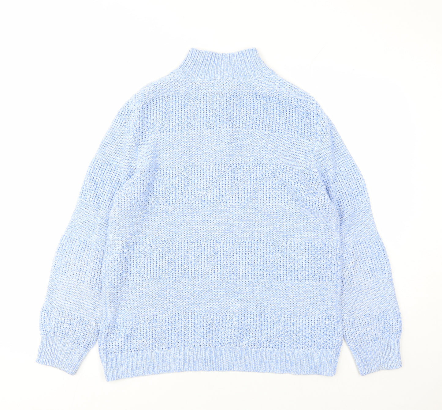 Damart Womens Blue Round Neck Acrylic Pullover Jumper Size 14 - Size 14-16