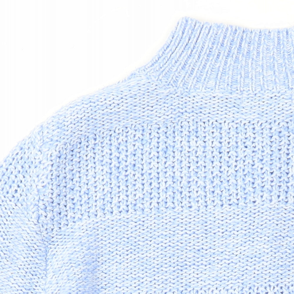 Damart Womens Blue Round Neck Acrylic Pullover Jumper Size 14 - Size 14-16